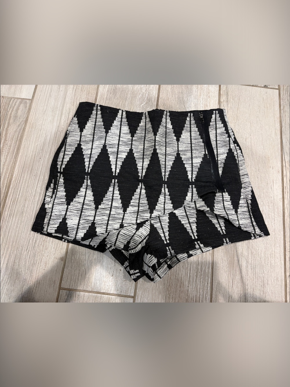 Jealous Tomato Black & White Geometric Bike Shorts